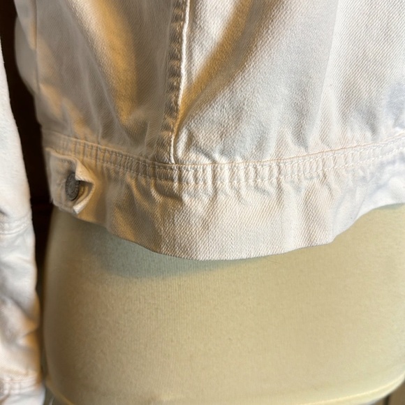 Free People Rumors white denim jean trucker jacket Size XS - Picture 8 of 15
